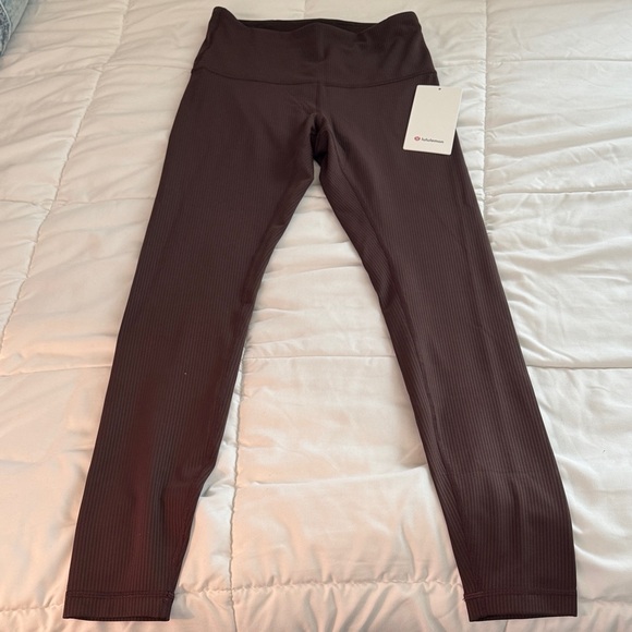 lululemon athletica Pants - NWT Lululemon Espresso (ESPR) Wunder Train Ribbed HR Tight 28”